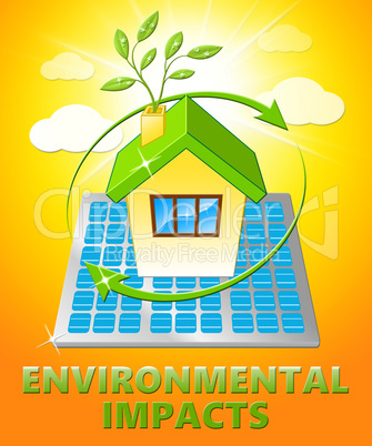 Environmental Impacts Displays Ecology Effect 3d Illustration