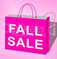 Fall Sale Displays Autumn Commerce Sales 3d Rendering