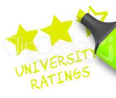 University Ratings Displays Performance Report 3d Illustration