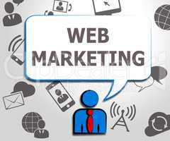 Web Marketing Meaning Sem Sites 3d Illustration