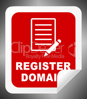 Register Domain Indicates Sign Up 3d Illustration