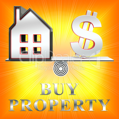 Buy Property Means Real Estate 3d Rendering