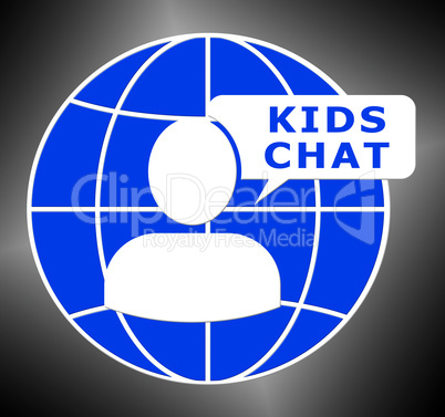 Kids Chat Shows Child Messenger 3d Illustration