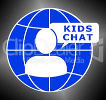 Kids Chat Shows Child Messenger 3d Illustration