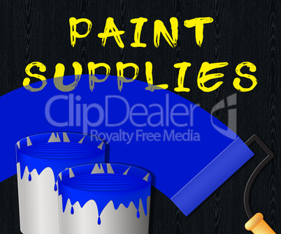 Paint Supplies Displays Painting Product 3d Illustration