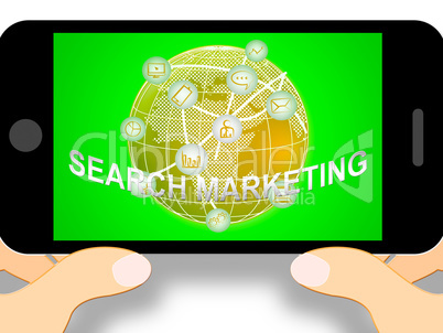 Search Marketing Showing Seo Engines 3d Illustration