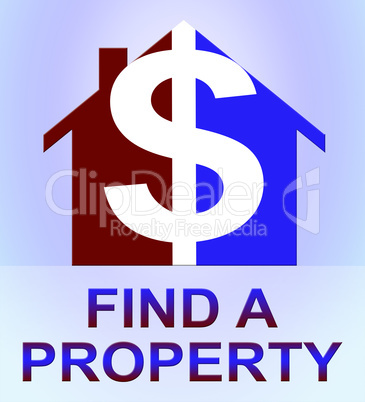 Find A Property Represents Home Search 3d Illustration