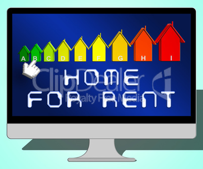 Home For Rent Representing Property Rentals 3d Illustration
