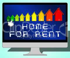 Home For Rent Representing Property Rentals 3d Illustration