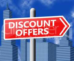 Discount Offers Showing Sale Promo 3d Illustration