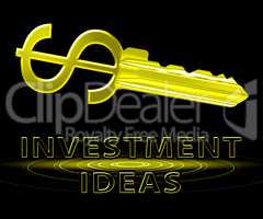Investment Ideas Means Investing Tips 3d Illustration