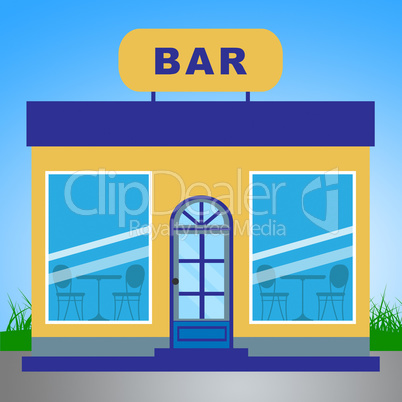 Local Bar Means Pub Beer 3d Illustration