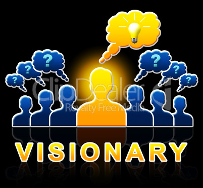 Visionary People Represents Strategist And Ideals 3d Illustratio