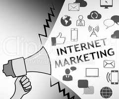 Internet Marketing Representing Emarketing Online 3d Illustratio