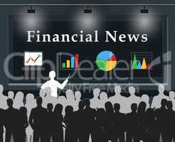 Financial News Means Finance Media 3d Illustration