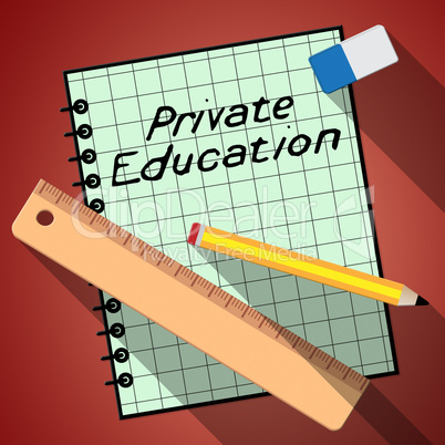 Private Education Shows Non State Learning 3d Illustration