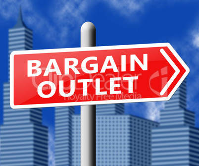 Bargain Outlet Representing Market Discount 3d Illustration
