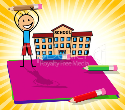 Blank Note With Copyspace Kid Displays 3d Illustration