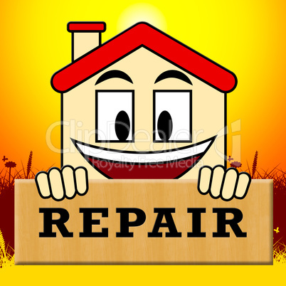 House Repair Representing Fixing House 3d Illustration