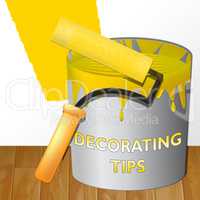 Decorating Tips Showing Decoration Advice 3d Illustration
