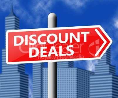 Discount Deals Represents Bargains Discounts 3d Illustration