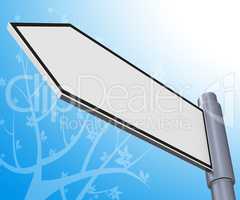 Blank Road Sign Representing Copyspace Message 3d Illustration