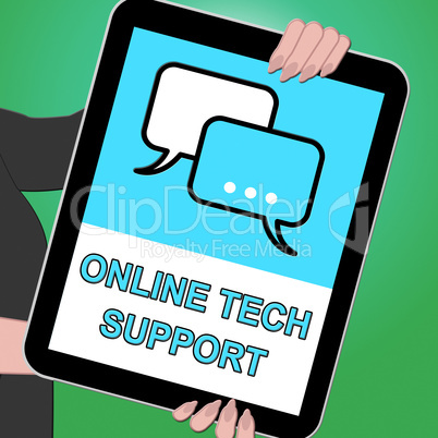 Online Tech Support Shows Help 3d Illustration