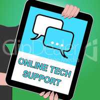 Online Tech Support Shows Help 3d Illustration