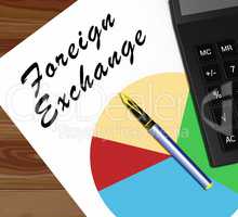 Foreign Exchange Means Forex Rate 3d Illustration
