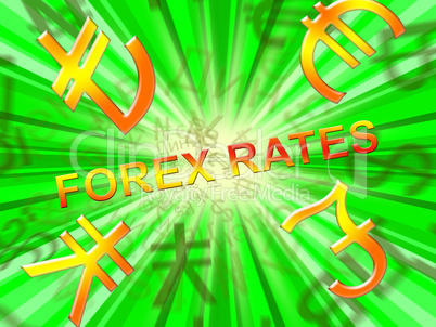 Forex Rates Indicates Foreign Exchange 3d Illustration