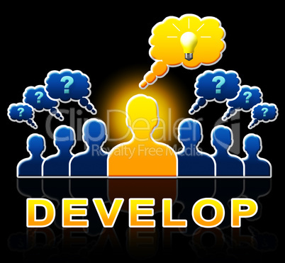 Develop People Means Growth Progress 3d Illustration