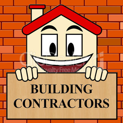 Building Contractors Shows Real Estate Builder 3d Illustration