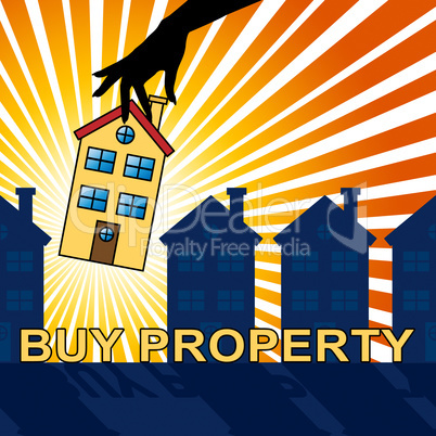 Buy Property Represents Real Estate 3d Illustration