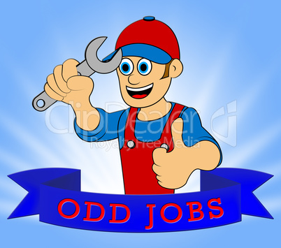Odd Jobs Man Representing House Repair 3d Illustration