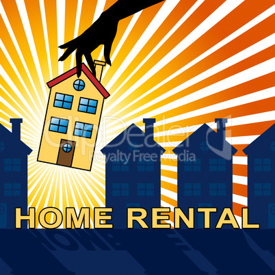 House Rental Shows Real Estate 3d Illustration