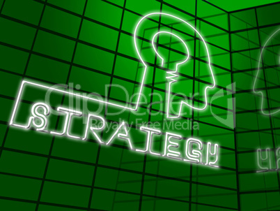 Strategy Lightbulb Indicating Planning Commerce 3d Illustration
