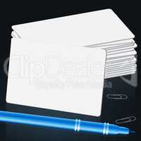 Blank Cards Means Copyspace Paper 3d Illustration