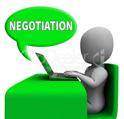 Negotiation Communication Means Negotiate Online 3d Rendering