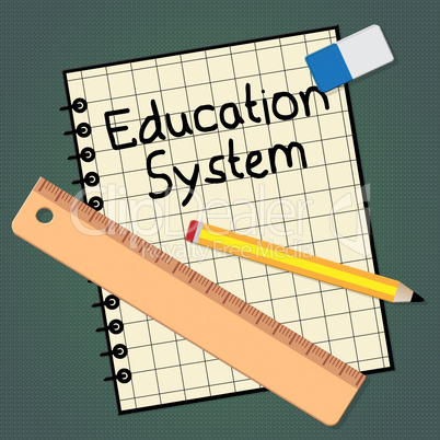 Education System Representing Schooling Organization 3d Illustra