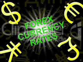 Currency Rates Indicating Foreign Exchange 3d Illustration