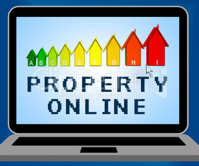 Property Online Representing Real Estate 3d Illustration