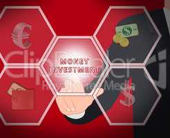 Money Investment Displays Trade Investing 3d Illustration