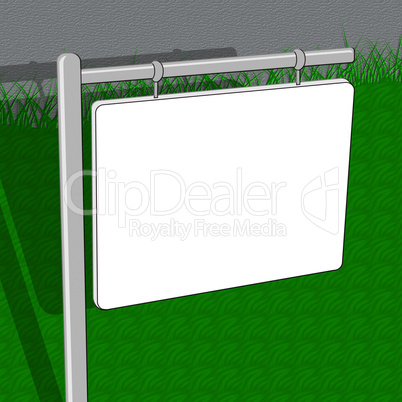 Blank Sign Shows Copy Space 3d Illustration