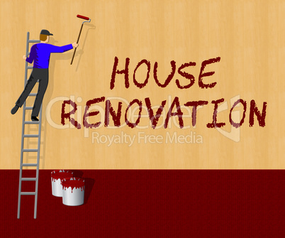 House Renovation Indicates Home Improvement 3d Illustration
