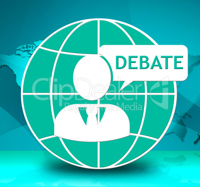 Debate Showing Group Discussion Dialog 3d Illustration