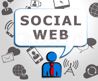 Social Web Meaning Online Forums 3d Illustration