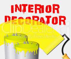 Interior Decorator Displays Home Painter 3d Illustration