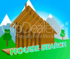House Search Meaning Housing Finder 3d Illustration