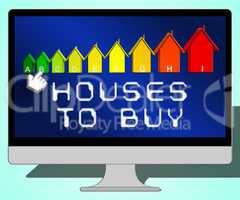 Houses To Buy Representing Sell Property 3d Illustration