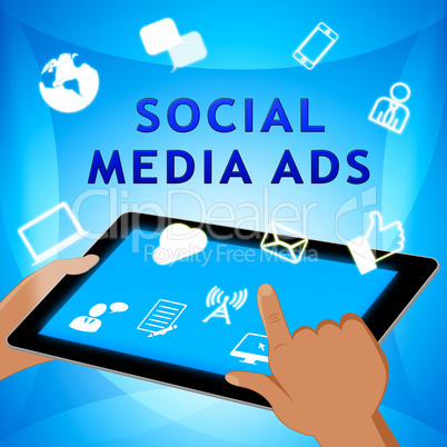 Social Media Advertising Means Online Marketing 3d Illustration